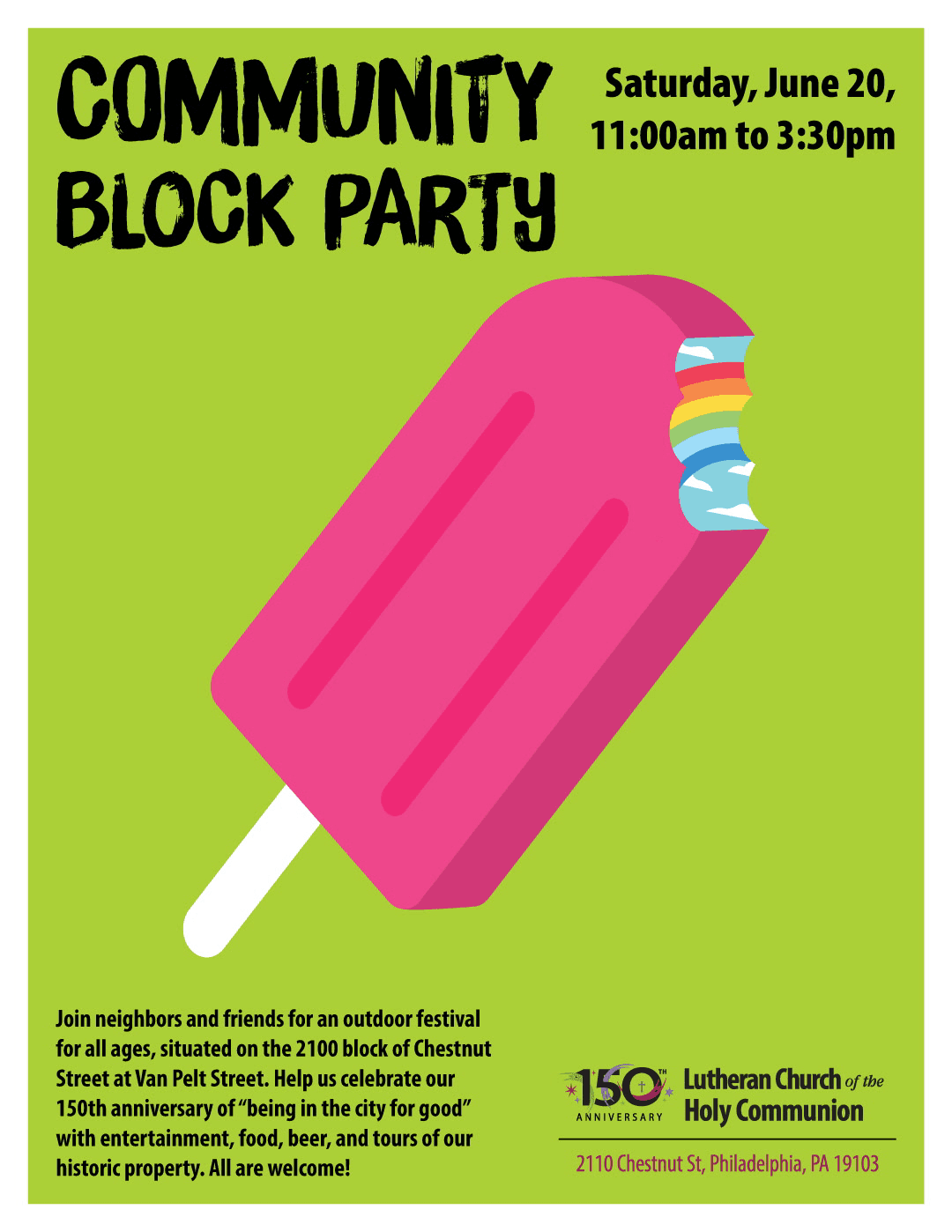 Lutheran Church of the Holy Communion event flyer